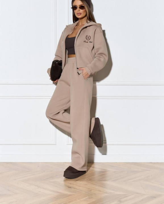 94/1 Спортивний костюм на флісі з капюшоном та вишивкою